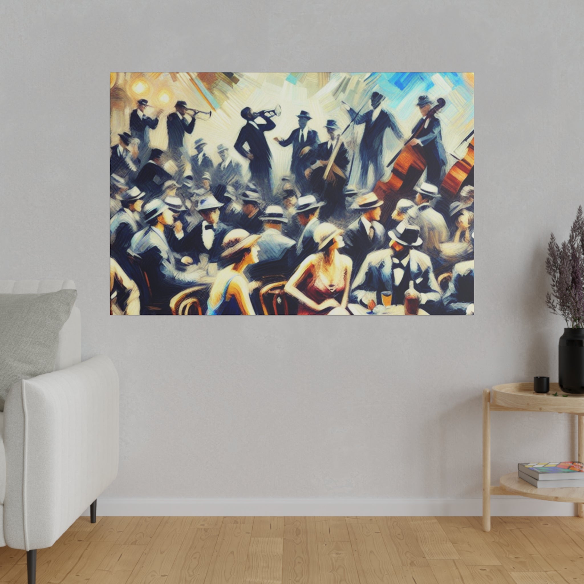 Prohibition Pour Jazz Lounge Retro Speakeasy Bar Art Canvas