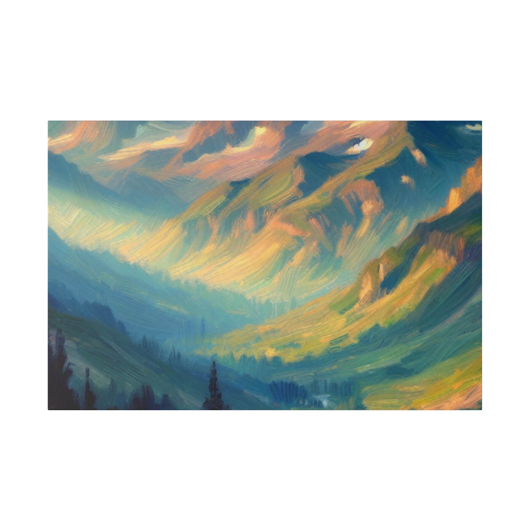 Ode to Mountain Majesty Mountain Landscape Painting Canvas