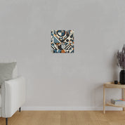 Kaleidoscopic Symphony of Shapes Geometric Painting Canvas