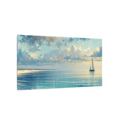 Sailboat In The Bay Ocean Coastal Canvas