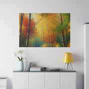 Autumnal Symphony Blaze Fall Painting Canvas