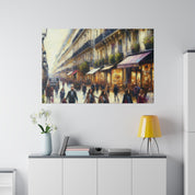 Parisian Brushstroke Symphony French Street Painting Canvas