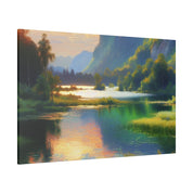 Serene & Silent Lake Reverie Lake Painting Canvas