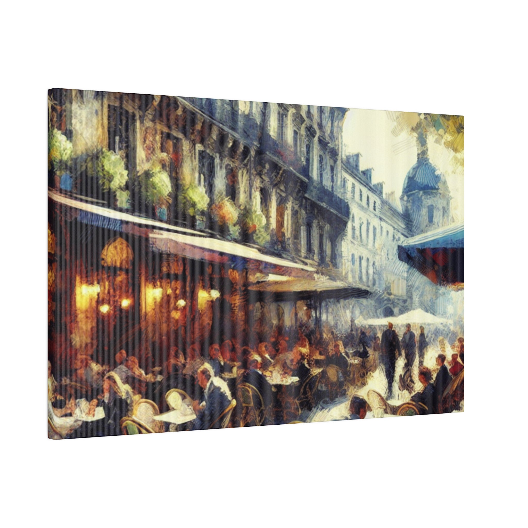 Espresso Enigma European Cafe Artwork Canvas