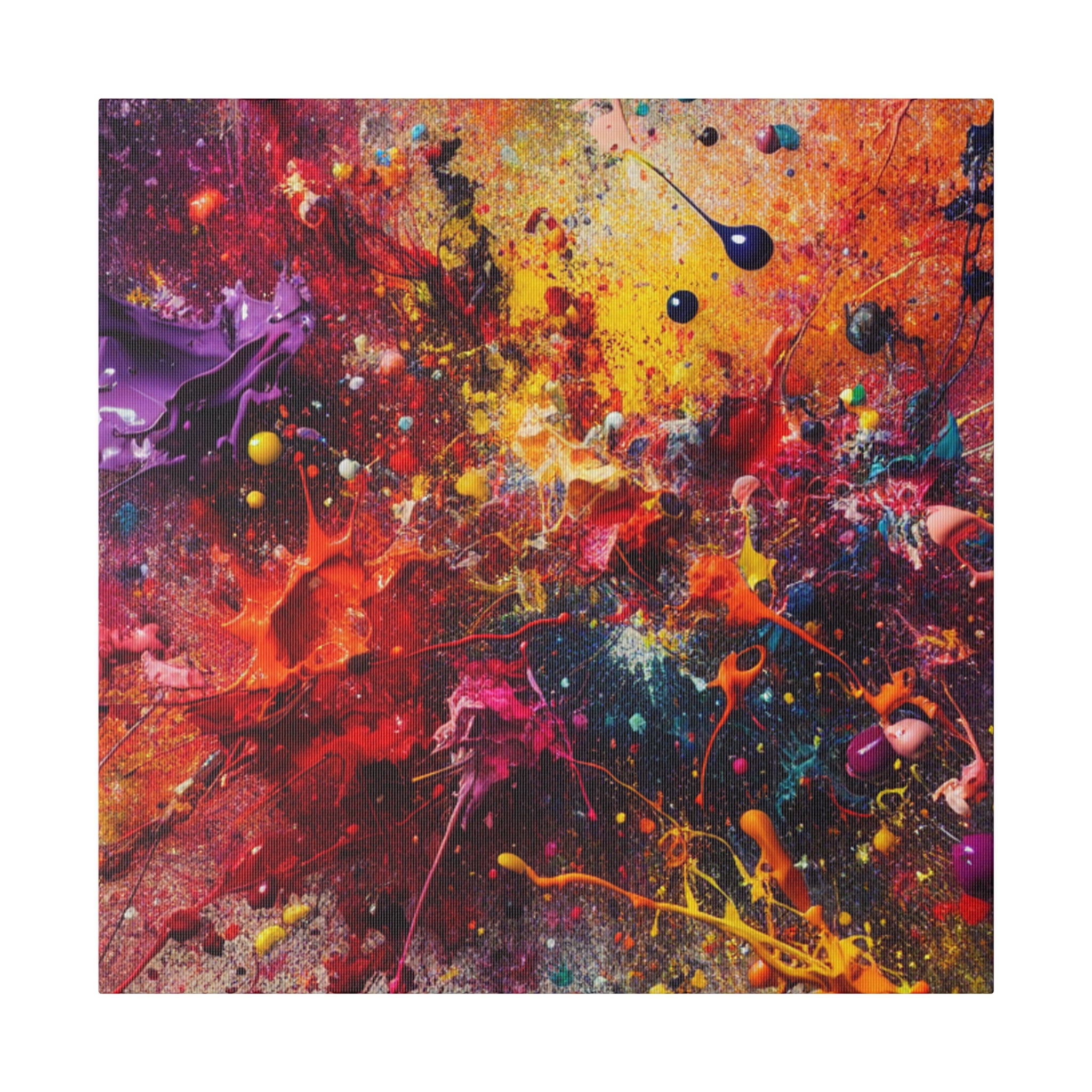 Splatter Expression Color Splash Abstract Artwork Canvas