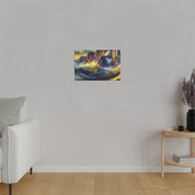 Mountain Whispers at Dusk Mountain Landscape Painting Canvas