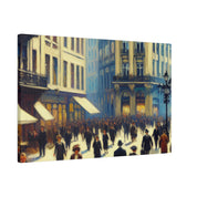 Parisian Palette Symphony Vintage  French Street Painting Canvas