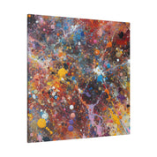 Blue and Fiery Red Expressionist Artwork Abstract Wall Art Canvas