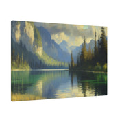 Azure Waterscape Harmony Lake Painting Canvas