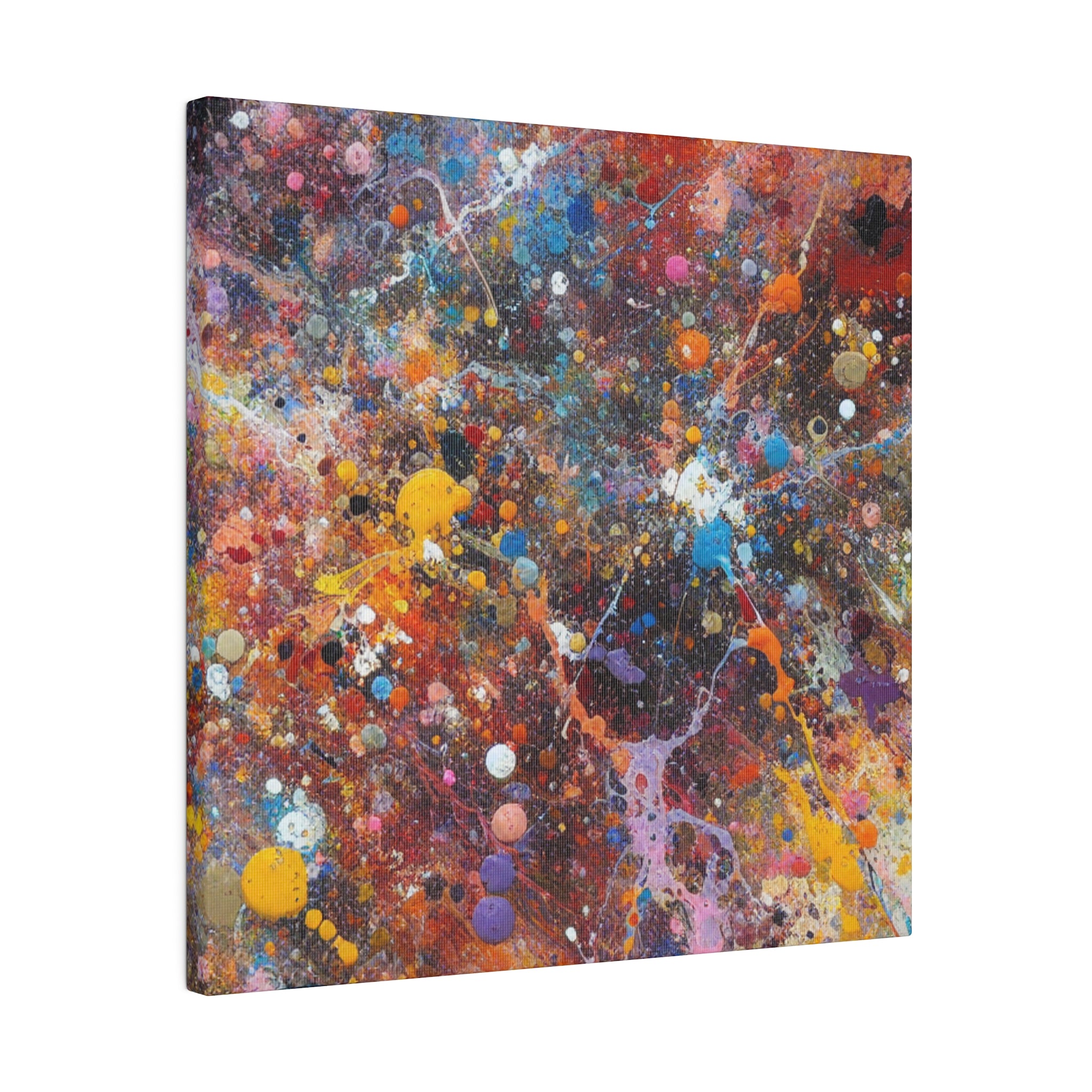 Blue and Fiery Red Expressionist Artwork Abstract Wall Art Canvas