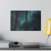 Twilight Whispers Firefly Forest Painting Canvas