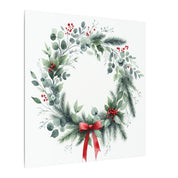 Watercolor Christmas Wreath Canvas