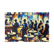 Old Time Expressionist European Cafe Artwork Canvas