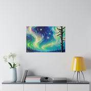 Aurora Frost Brilliance Northern Lights Painting Canvas