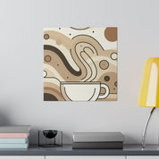 Espresso Elegance Minimalist Coffee Wall Art Canvas