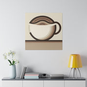 Abstract Minimalist Coffee Impressions Coffee Wall Art Canvas