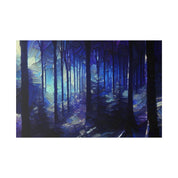 Whispering Blue Timber Symphony Forest Painting Canvas