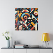 Kaleidoscopic Symphony of Shapes Geometric Painting Canvas