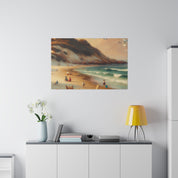 Seashore Whispers Impressionist Empty Beach Painting Canvas