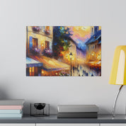 Parisian Dreamscape Mosaic French Street Painting Canvas