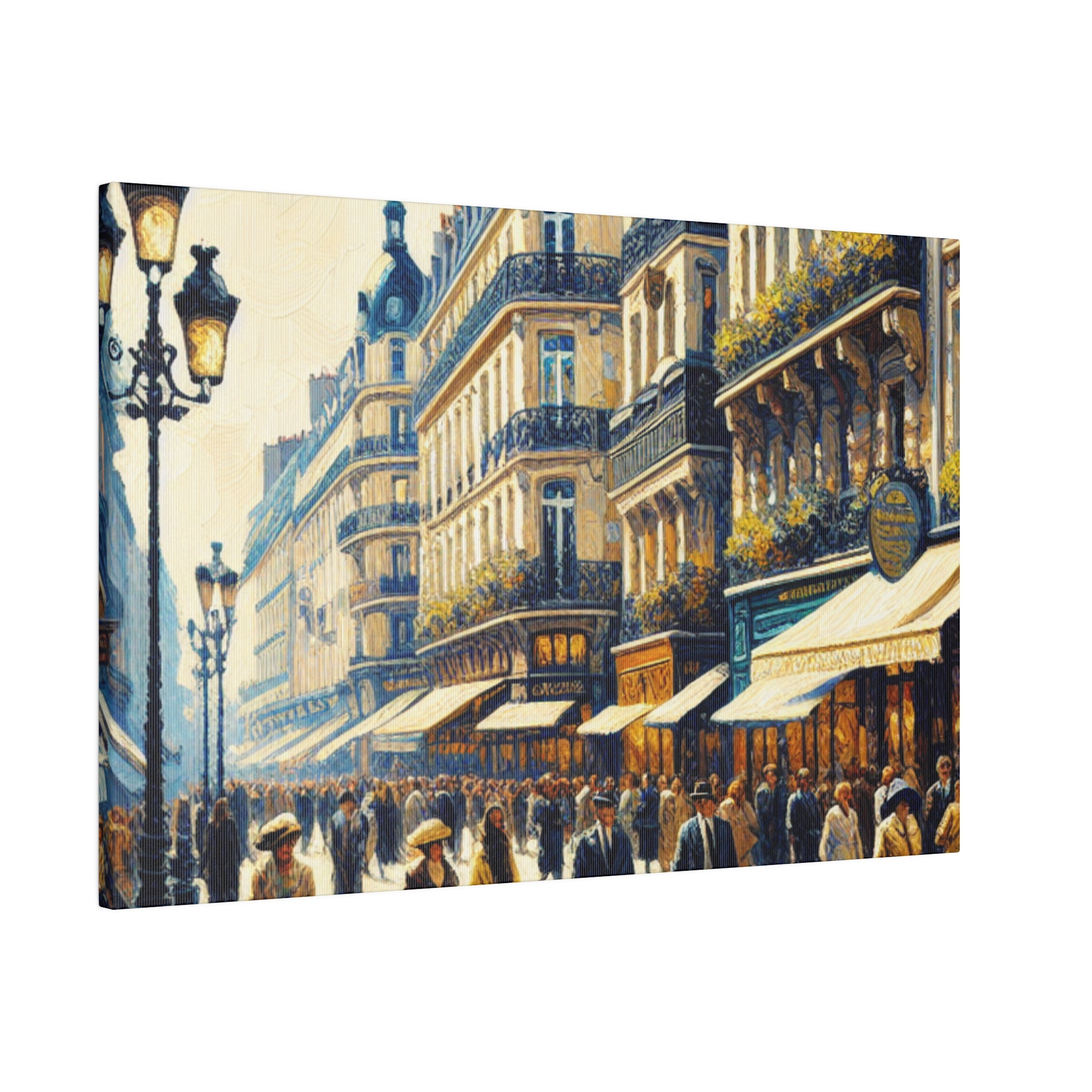 Parisian Street Symphony French Street Painting Canvas