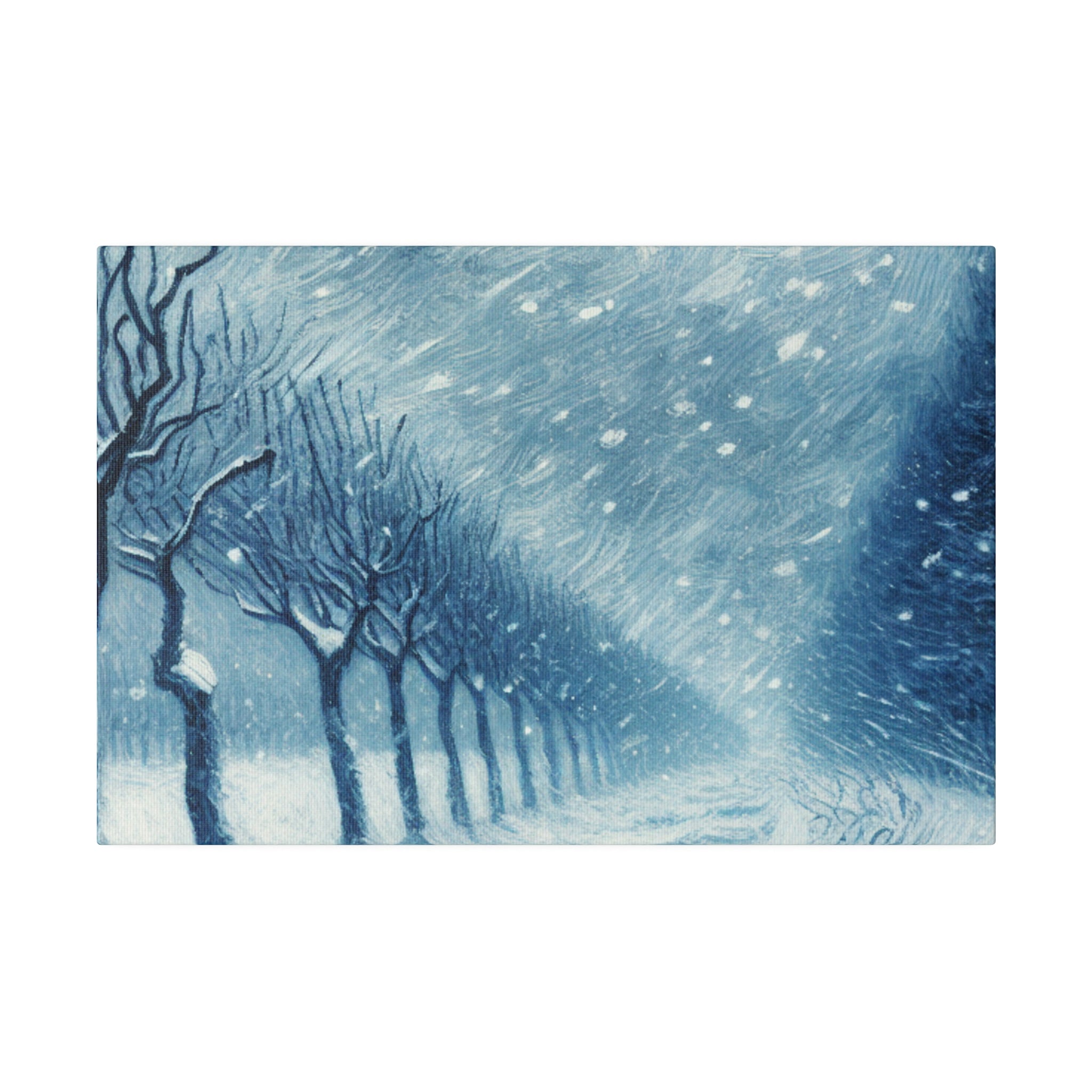 Blizzard Storm Snowscape Winter Painting Canvas