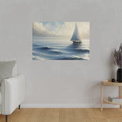 Seascape Serenity Sailboat Painting Canvas