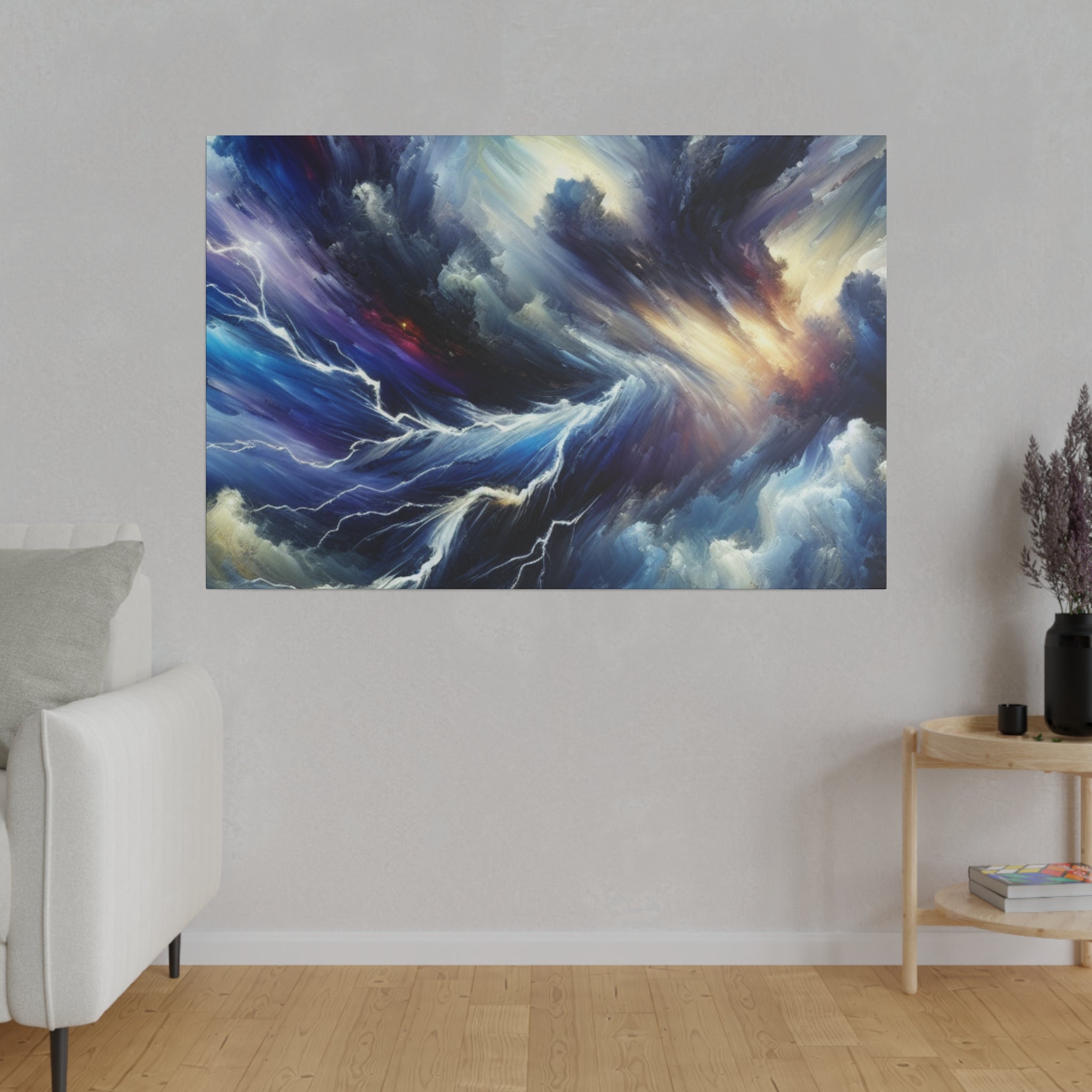 Tempest Heaven's Mirage Lightning Painting Canvas