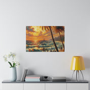 Whispers of the Shoreline Past Expressionist Beach Painting Canvas