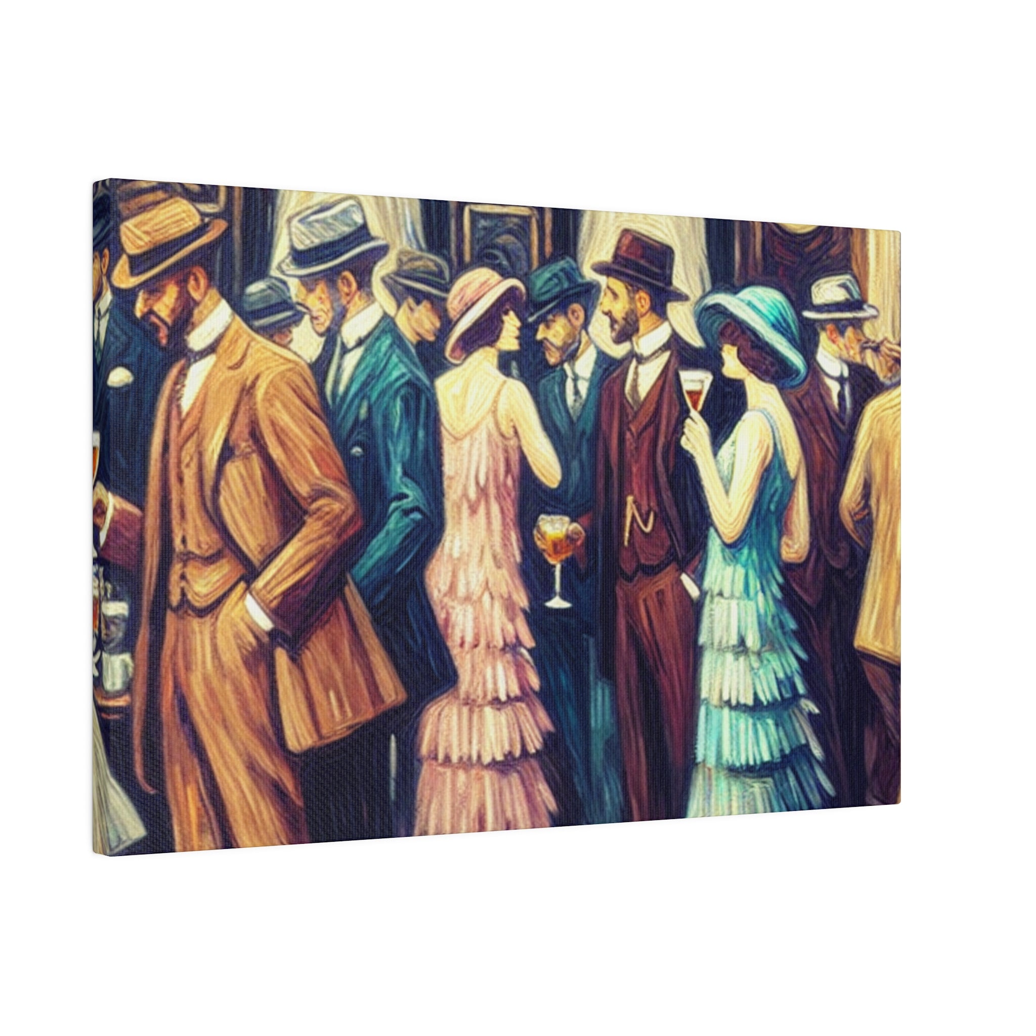 Hootch Hideout Haven Retro Speakeasy Bar Art Canvas