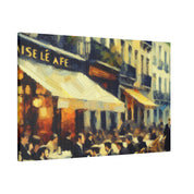 Old Time French Street Cafe Artwork Canvas