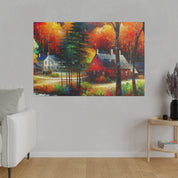 Autumnal Harmony Blaze Fall Painting Canvas