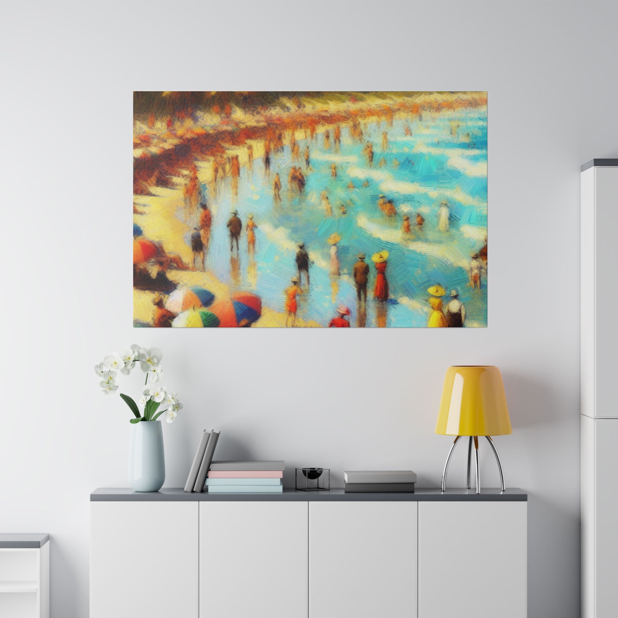 Oceanic Reverie Impressionist Beach Painting Canvas