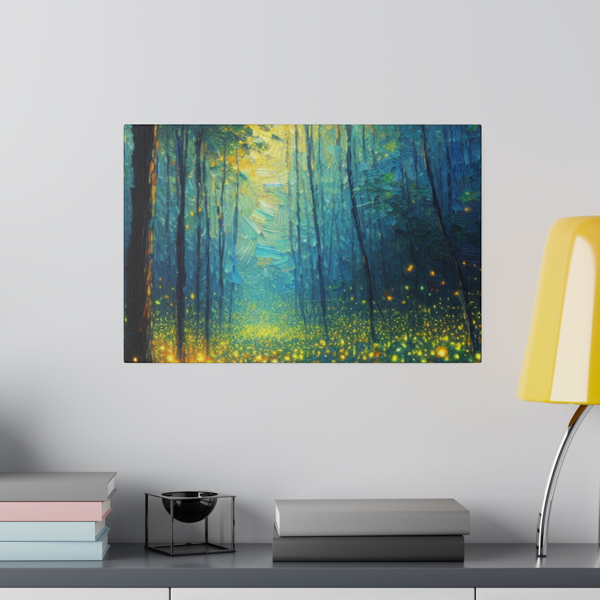 Luminary Firefly Woodlands Forest Painting Canvas