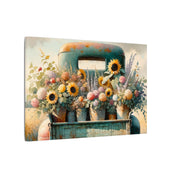 Flower-Filled Farm Truck Canvas