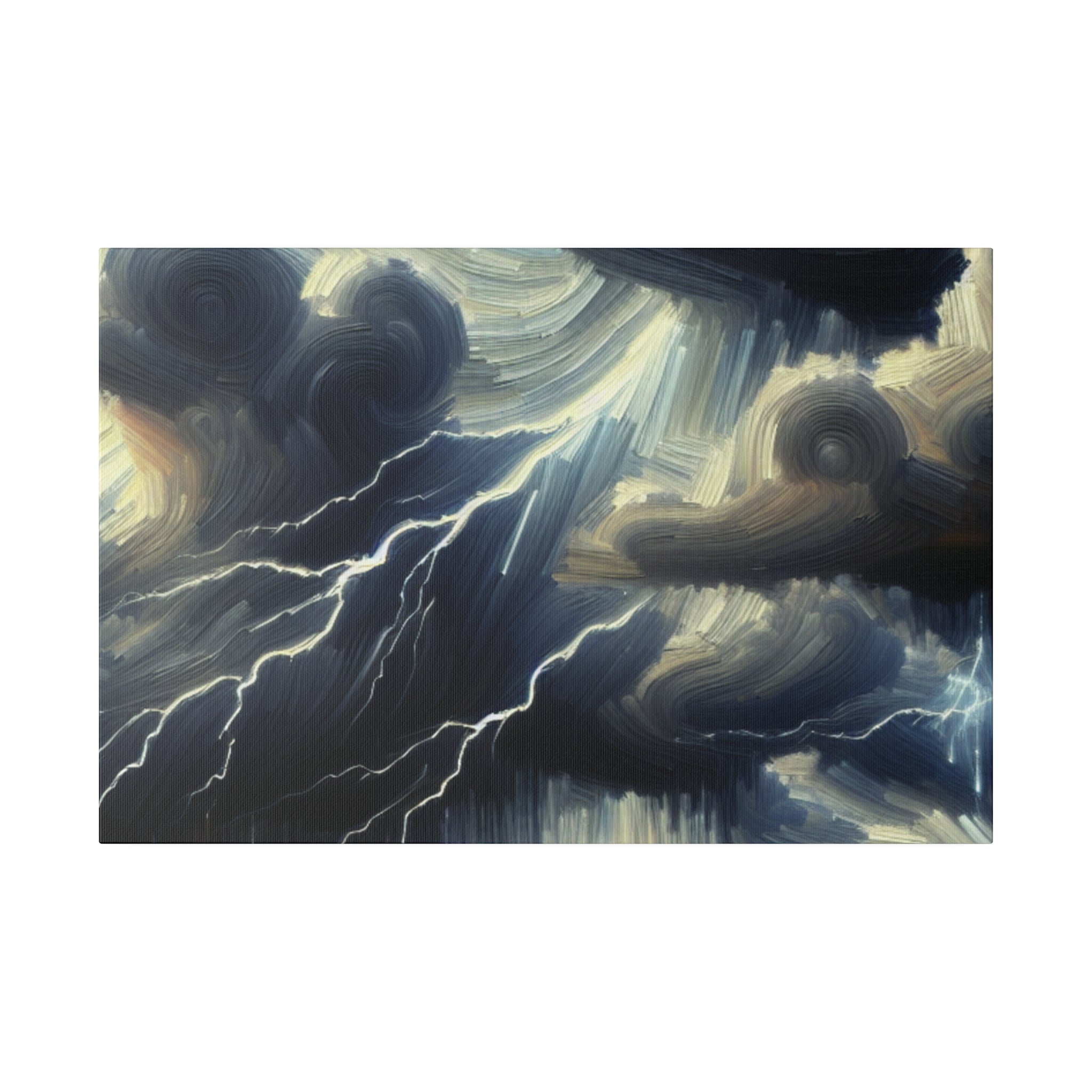 Tempest Heavens Masterpiece Lightning Painting Canvas