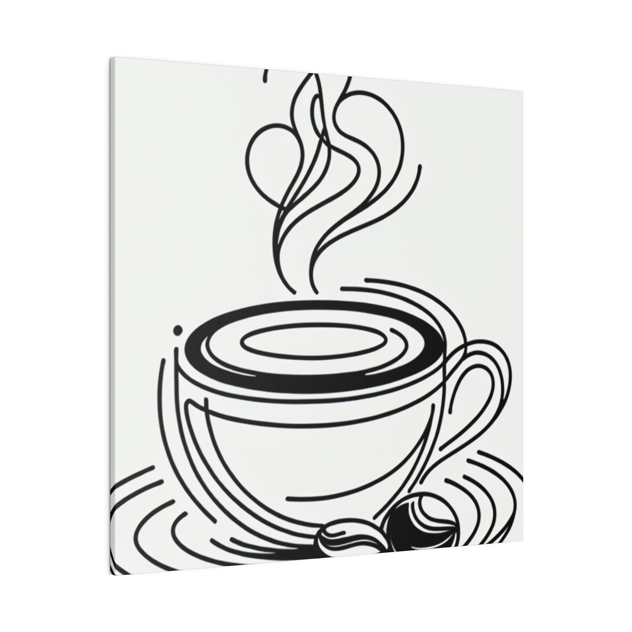 Coffee Artwork | Minimalist Coffee Cup Art | Coffee Shop Wall Art Canvas