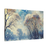 Snowscape Painting | Winter Sky Scene | Winter Wall Art Canvas