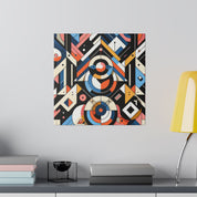 Confluence of Vibrant Symmetry Geometric Painting Canvas