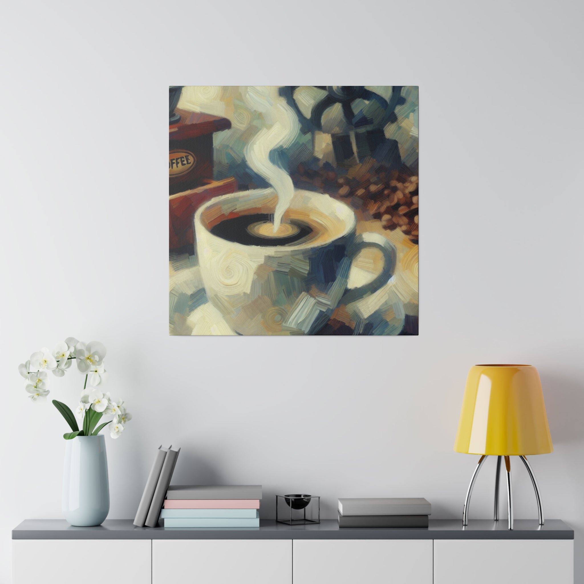 Rustic Craft Coffee Artwork Coffee Painting Canvas