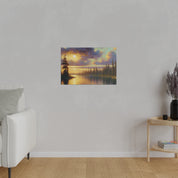 Serenity Lake Mirage Lake Painting Canvas