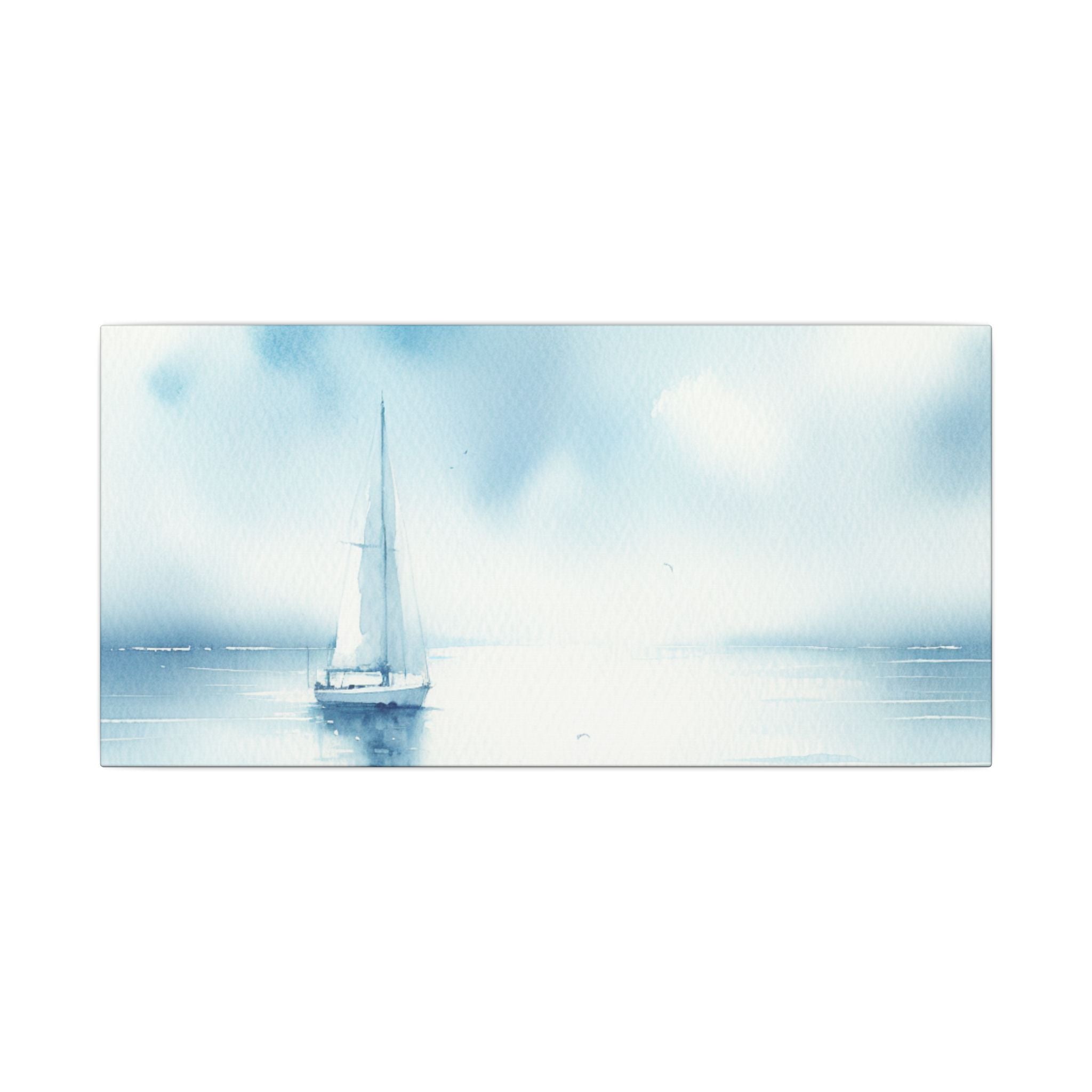 Sailboat in Misty Bay Canvas