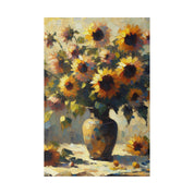 Blossom Nostalgia Flowers In Vase Sunflower Painting Canvas