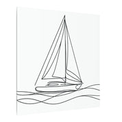 Minimalist Sailboat Canvas