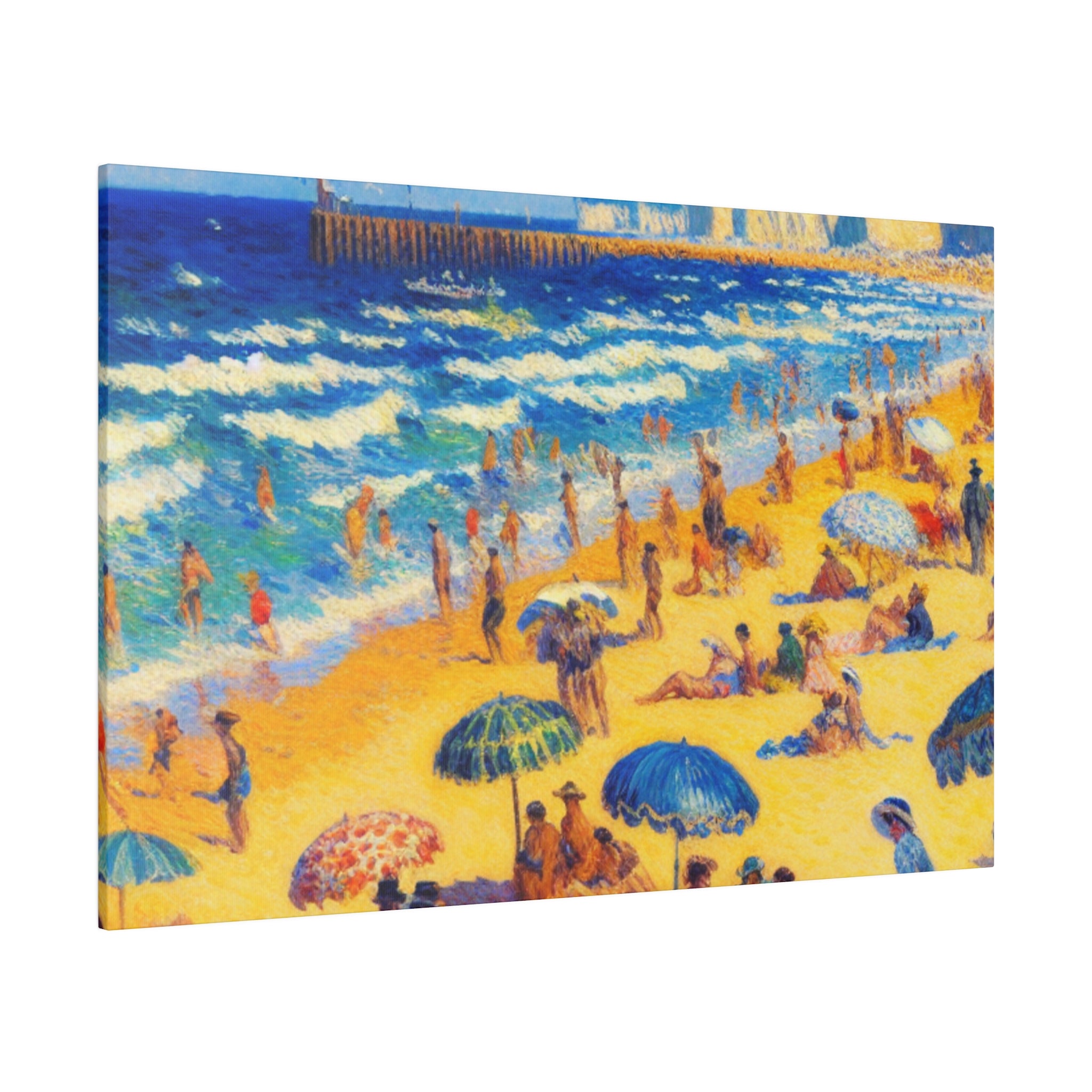 Sea Vintage Whispers Beach Painting Canvas