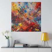 Splatter Symphony Multi-Coloured Abstract Wall Art Canvas