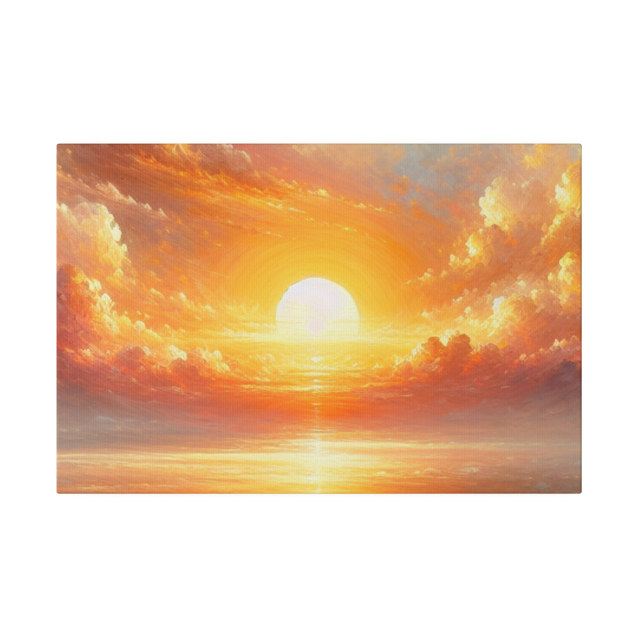 Dawn's Vibrant Embrace Impressionist Sunrise Painting Canvas