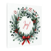 Joy Christmas Wreath Canvas