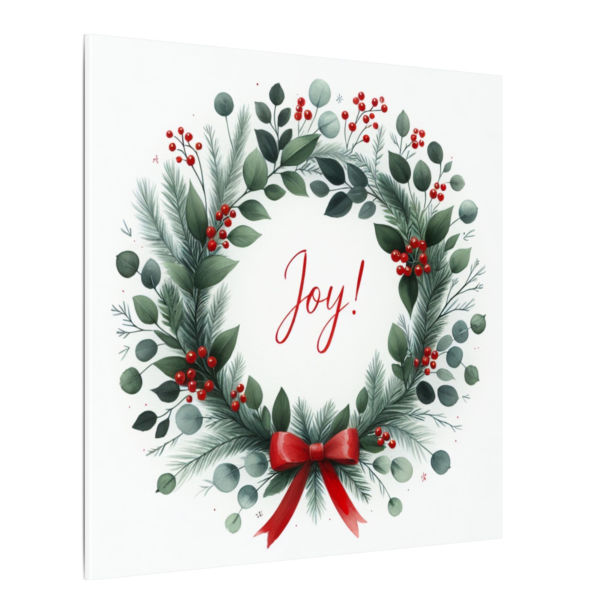 Joy Christmas Wreath Canvas