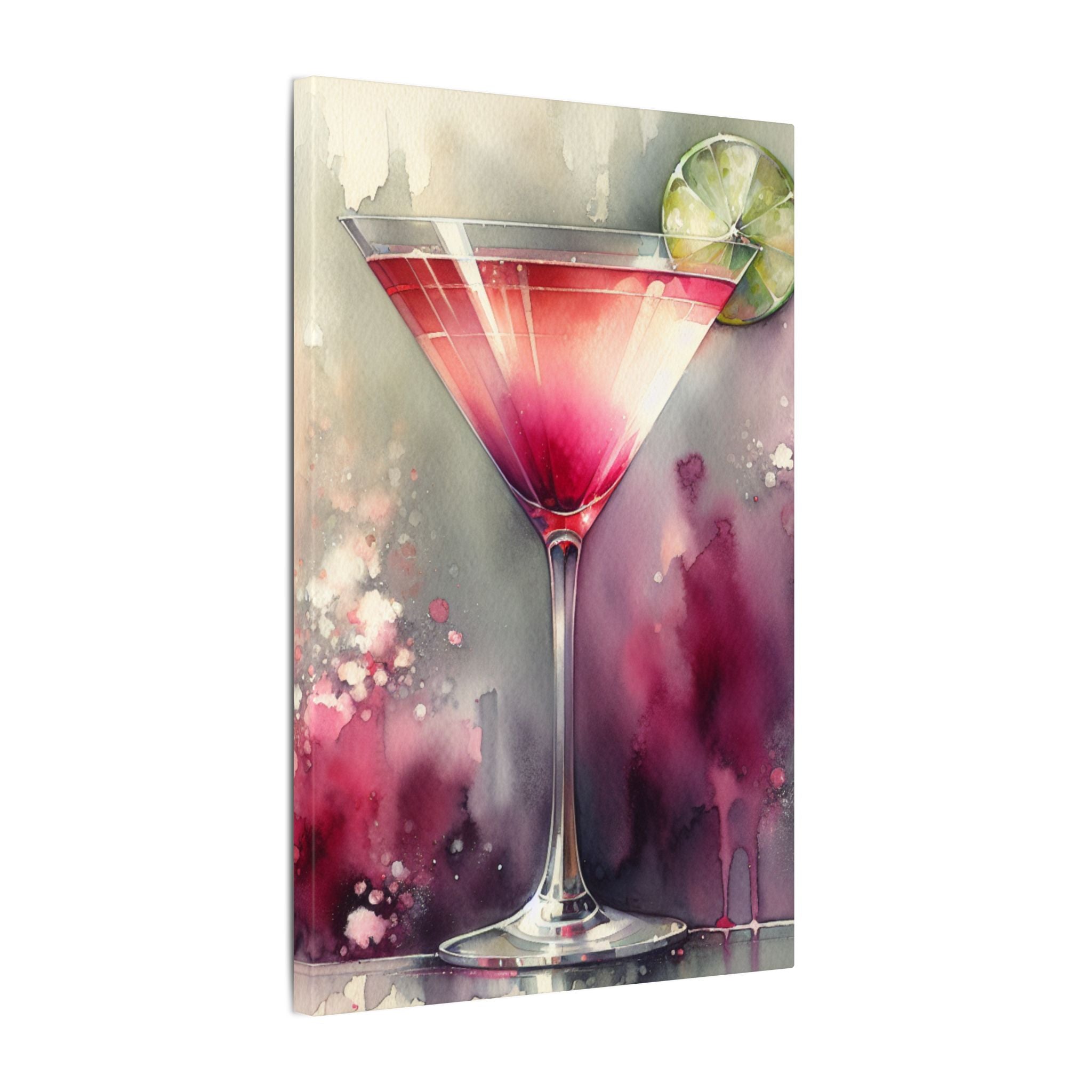 Cosmopolitan Cocktail Abstract Canvas